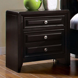 Transitional Nightstand, Espresso Finish