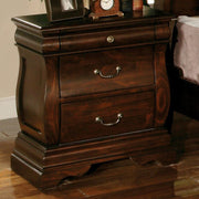 Transitional Nightstand, Dark Walnut