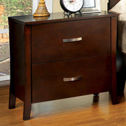 Midland Contemporary Nightstand, Brown Cherry