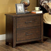 Traditional Night Stand End Table In Dark Walnut Finish