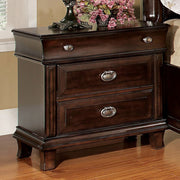 Transitional Night Stand, Brown Cherry