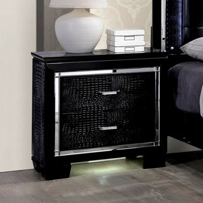 Contemporary Night Stand In Black