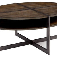 Contemporary Coffee Table, Dark Oak