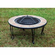 Contemporary Style Fire Pit, Black