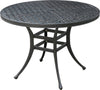 Contemporary Round Patio Dining Table , Dark Gray