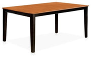 Black And Cherry Rectangle Dining Table
