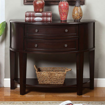 Transitional Espresso Side Table