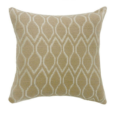 Contemporary Small Pillow With Fabric, Beige Finish, Set of 2