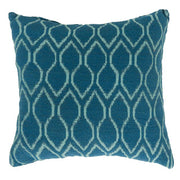 Contemporary Small Pillow With Fabric, Blue Finish, Set of 2