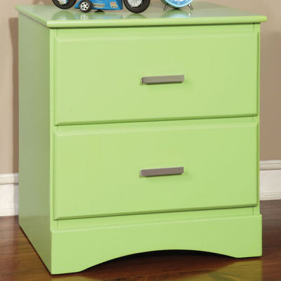 Transitional Style Night Stand, Green
