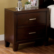 Contemporary Style Nightstand, Brown Cherry