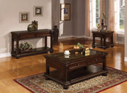 Majestic Sofa Table With 2 Drawers, Cherry Brown