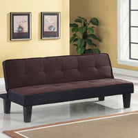 Flannel Fabric Adjustable Sofa, Chocolate Brown
