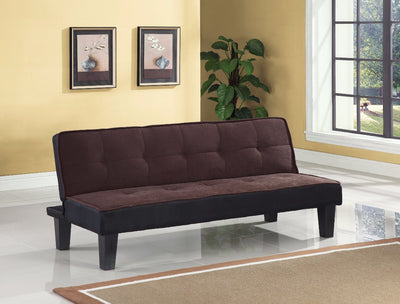 Flannel Fabric Adjustable Sofa, Chocolate Brown