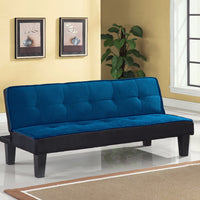 Flannel Fabric Adjustable Sofa, Blue