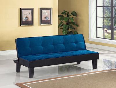 Flannel Fabric Adjustable Sofa, Blue