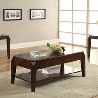 Innovative Coffee Table with Lift Top, Walnut Brown