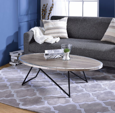 Vintage Coffee Table, Weathered Gray Oak