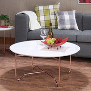 Enchanting Coffee Table, White & Copper