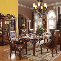 Majestic Dining Table In Rectangular Top, Cherry Brown