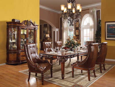 Majestic Dining Table In Rectangular Top, Cherry Brown
