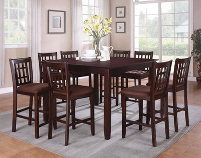 Sophisticated Counter Height Table, Walnut Brown