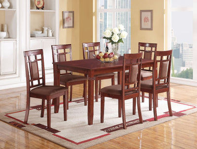 Wooden Dining Table With Rectangular Top, Cherry