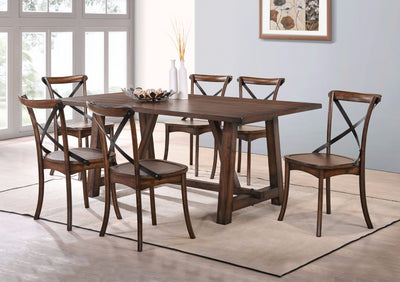 Amiable Dining Table, Dark Oak Brown