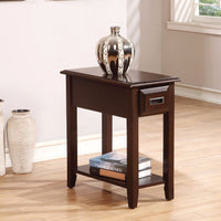 Astounding Side Table, Dark Cherry Brown