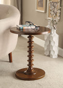 Astonishing Side Table With Round Top, Walnut