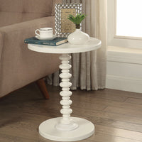 Astonishing Side Table With Round Top, White