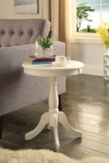 Astonishing Side Table With Round Top, White