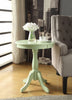 Astonishing Side Table With Round Top, Light Green