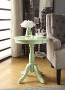 Astonishing Side Table With Round Top, Light Green