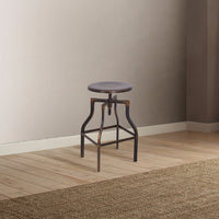 Adjustable Stool with Swivel, Antique Copper