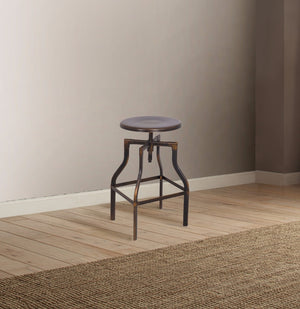 Adjustable Stool with Swivel, Antique Copper