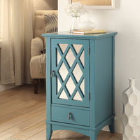 Trendy Side Table, Teal Blue