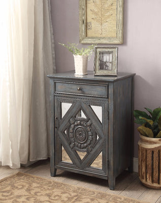 Voguish Side Table, Antique Gray-Blue