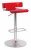 Impressive Adjustable Stool with Swivel, Red & Chrome