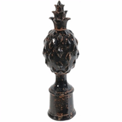 Decorative Ceramic Finial, Black