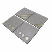 Sophisticated Square Marble Coasters, Set Of 4, Gray