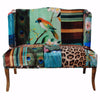 Bird Collage Print Settee, Multicolor