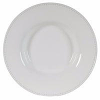 Enticing Round Decorative Porcelain Plate, White