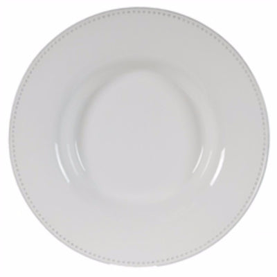 Enticing Round Decorative Porcelain Plate, White