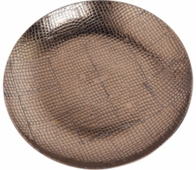 Ceramic Reptile Textured Decorative Plate, Brown