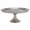 Aluminum Round Footed tray, Silver
