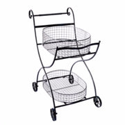 Well-designed Metal Utility Cart & Stand, black