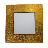 Enchanting Square Mosaic Patented Mirror, Gold