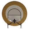 Well-designed Round Glass Charger Plate, Gold