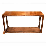 Well-Made Rectangular Wooden Console Table, Brown